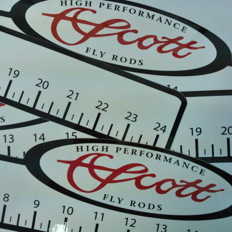 Scott Rods 24 Inch Ruler Decal - Duranglers Fly Fishing Shop & Guides